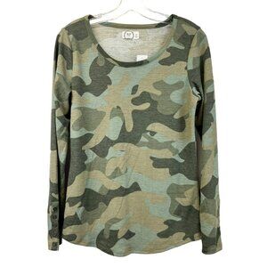 Maurices 24/7 Long Sleeve Camouflage Thermal Top Green/Beige Size Medium New